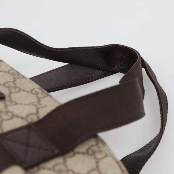 GUCCI GG Supreme Hand Bag Pvc Beige Silver - Picture 8 of 16